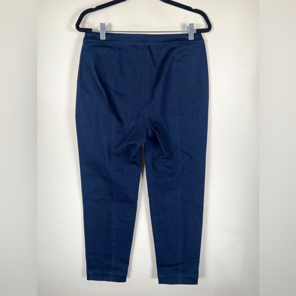 ST. JOHN Made in USA 🇺🇸 of Imported Fabric Denim Crop Jeggings Pants Size 8 - Picture 9 of 11